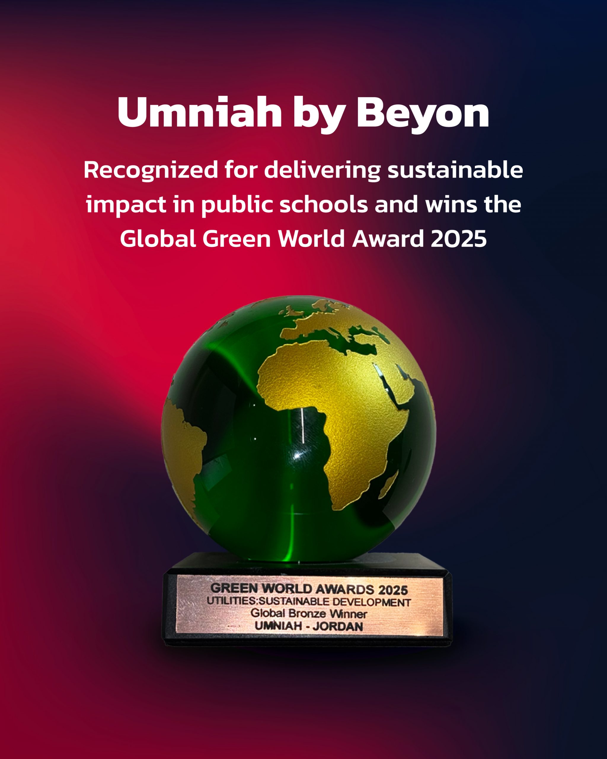 Umniah Wins International Green World Award for Sustainability Leadership